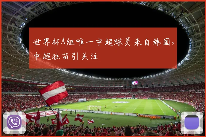 世界杯A组唯一中超球员来自韩国,中超独苗引关注